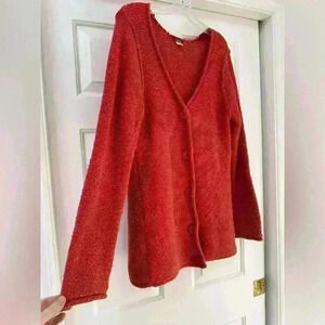 Cabela's Marbled V Neck Button Down Cardigan Sweater‎ Size:Medium